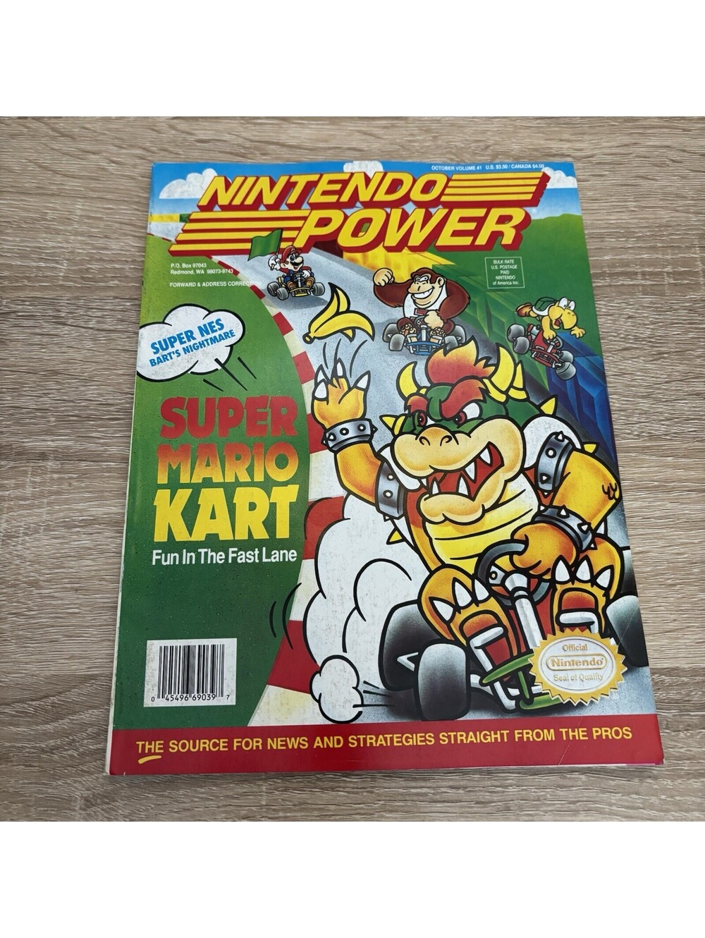 Nintendo Power Magazine Vol 41 October 1992 Super Mario Kart Bowser Cover